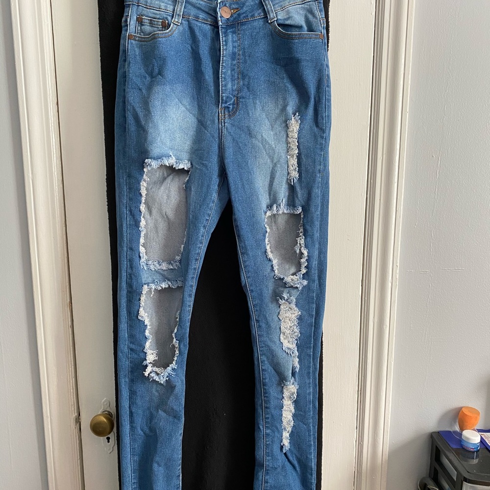 Hugh rise skinny jeans